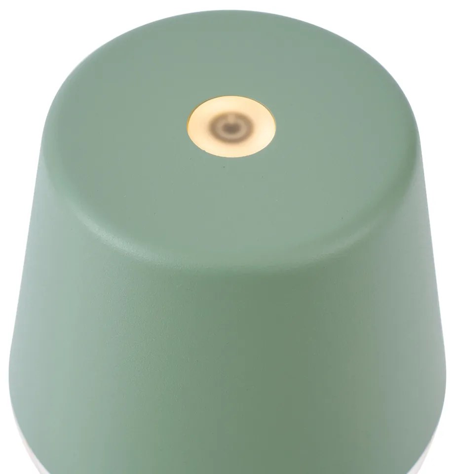 Tafellamp groen incl. LED IP65 oplaadbaar met laadstation - Bass