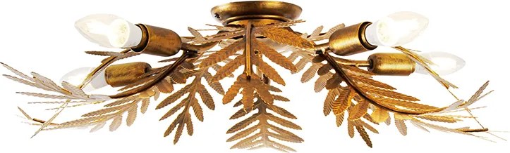 Vintage Smart plafondlamp goud 70 cm incl. 5 WiFi B35 - Botanica