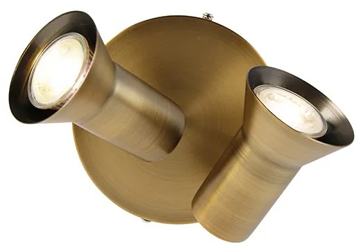 Plafondspot brons draai- en kantelbaar rond - Karin 2