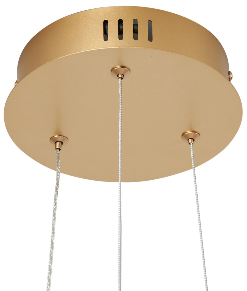 Design hanglamp goud en transparant 3-staps dimbaar - Scacrylic
