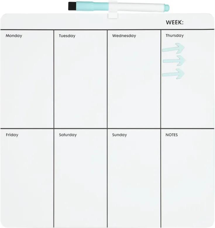 Whiteboard Weekplanner 29.2 X 29.2
