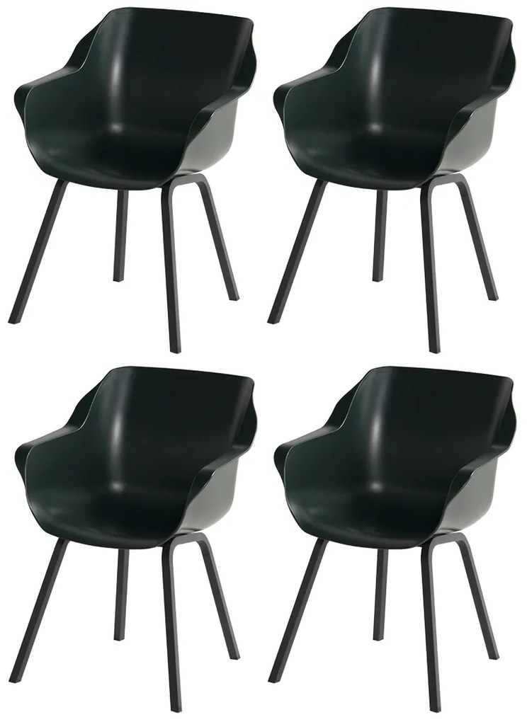 Set van 4 - Hartman Sophie Element dining armstoel - night green OP=OP
