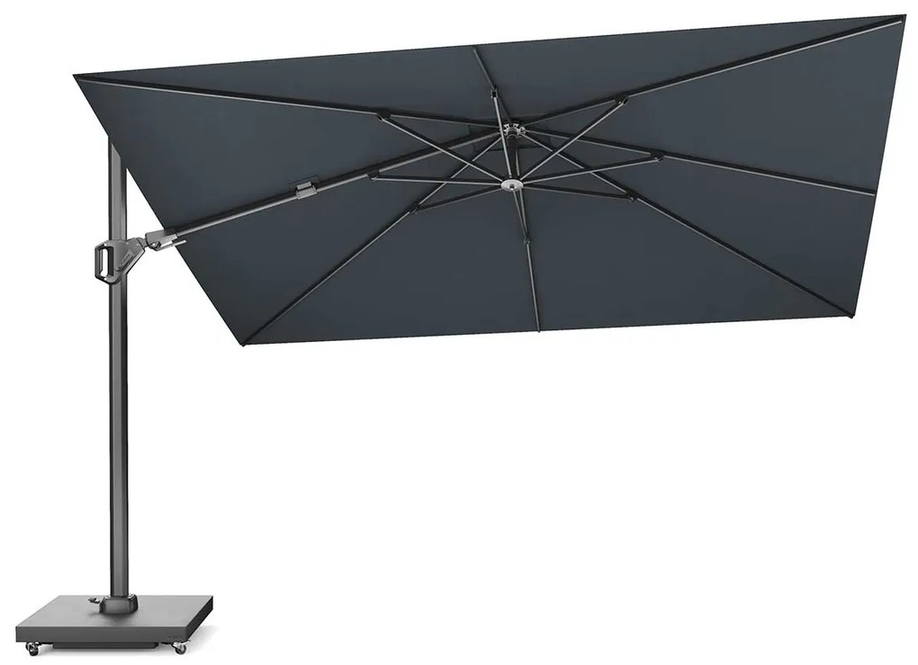 Zweefparasol  2.6x3.5m T2 premium (incl. voet en hoes) Zwart Platinum Challenger