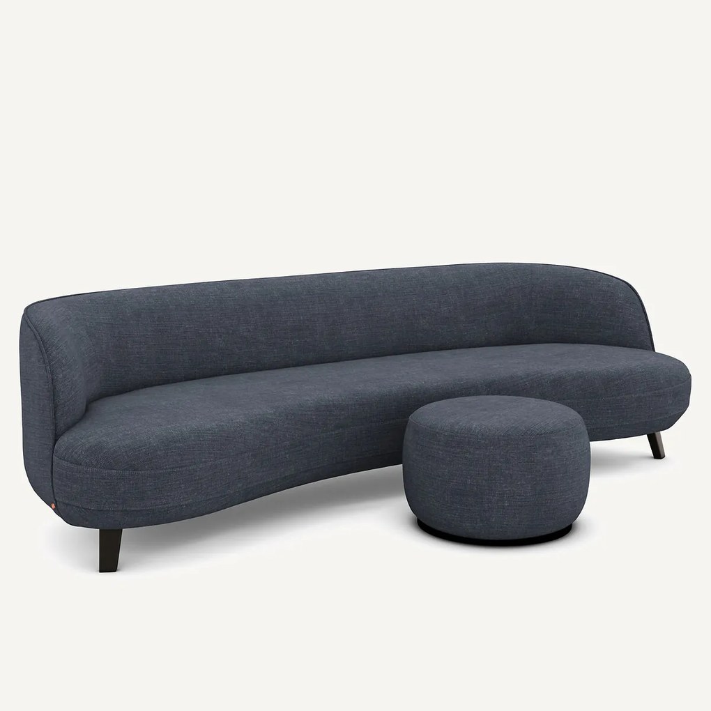 XL voetensteun Rosebury van katoen en linnen, ontwerp Emmanuel Gallina