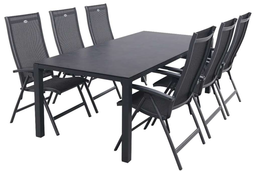 Hartman Salvatore/Chaneo verstelbare tuinset - 220x100 cm. - 7-delig