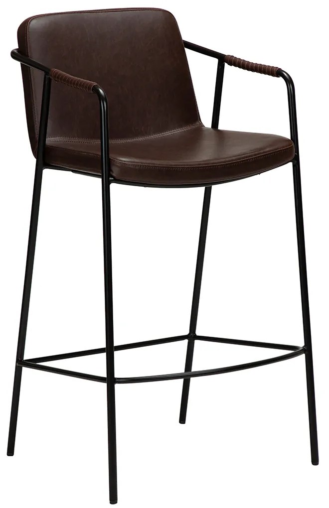 Dan-Form Boto Lage Barkruk Minimalistisch Design Cocoa Kunstleer