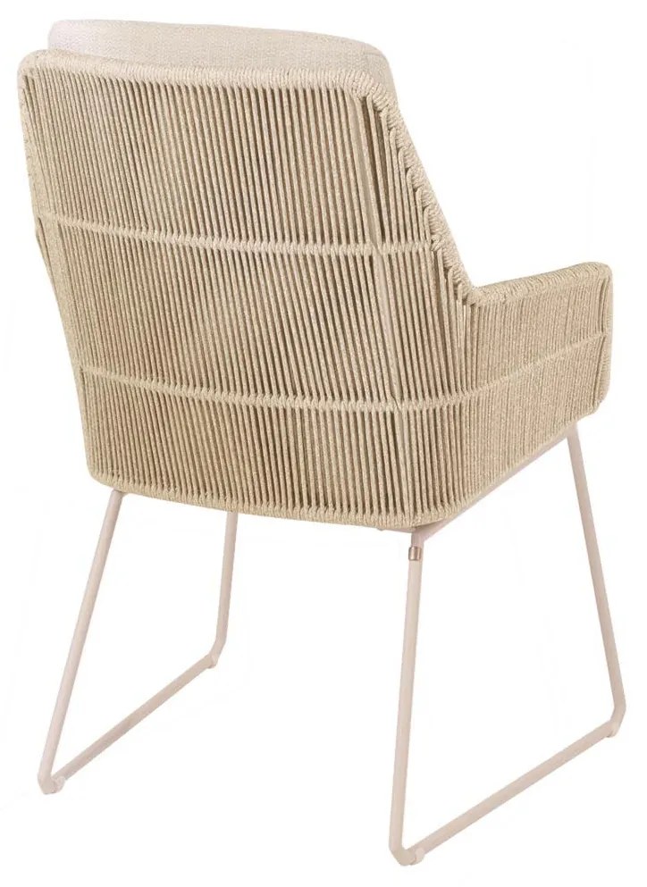 4 Seasons Outdoor Valencia tuinset latte met Quatro tafel met Robusto teak blad 220 cm * Sale * Tuinset beige weerbestendig