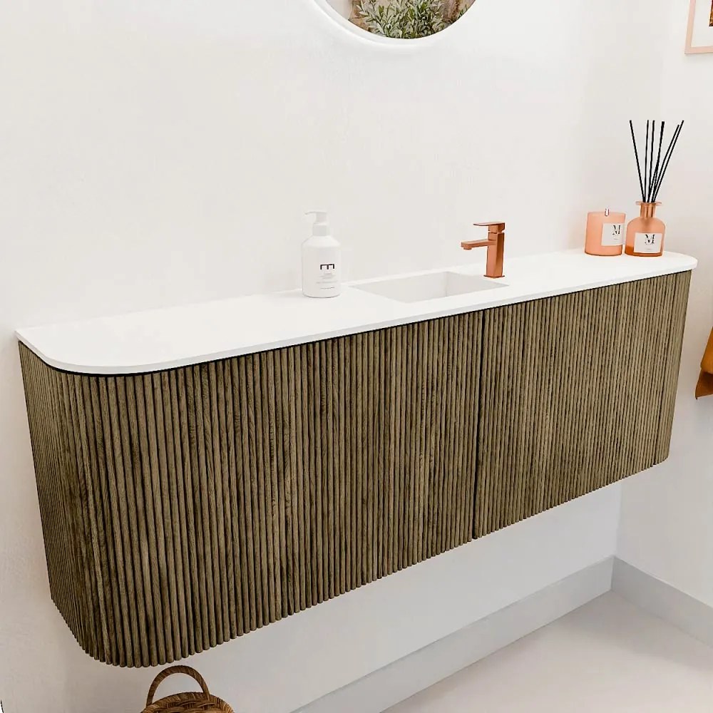 Mondiaz Joya 125cm toiletmeubel ronding links/rechts dusk met wastafel faye midden 1 kraangat talc
