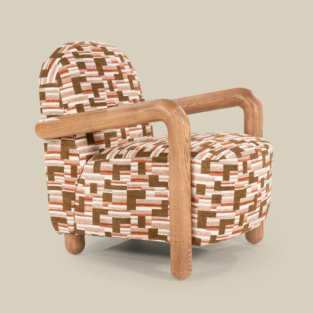 Fauteuil Met Hout Print