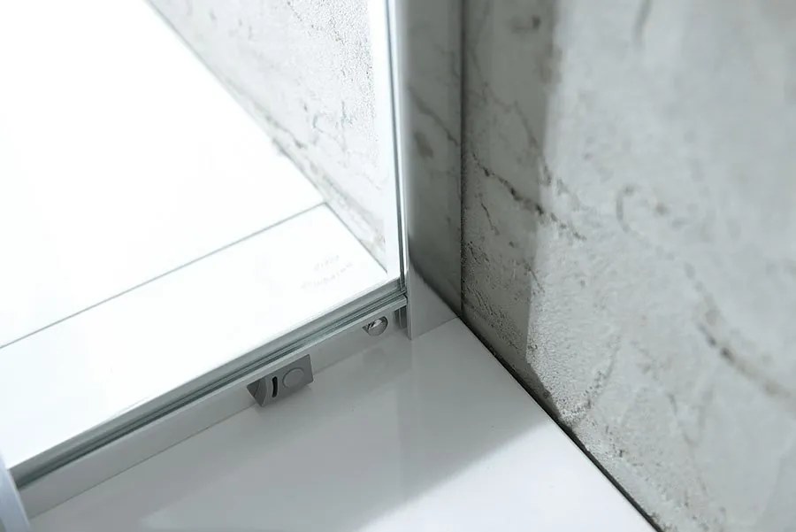 Aqualine Agga vierkante douchecabine 80x80cm chroom