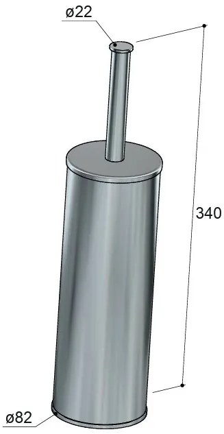 Hotbath &More wc-borstel vrijstaand geborsteld gunmetal PVD