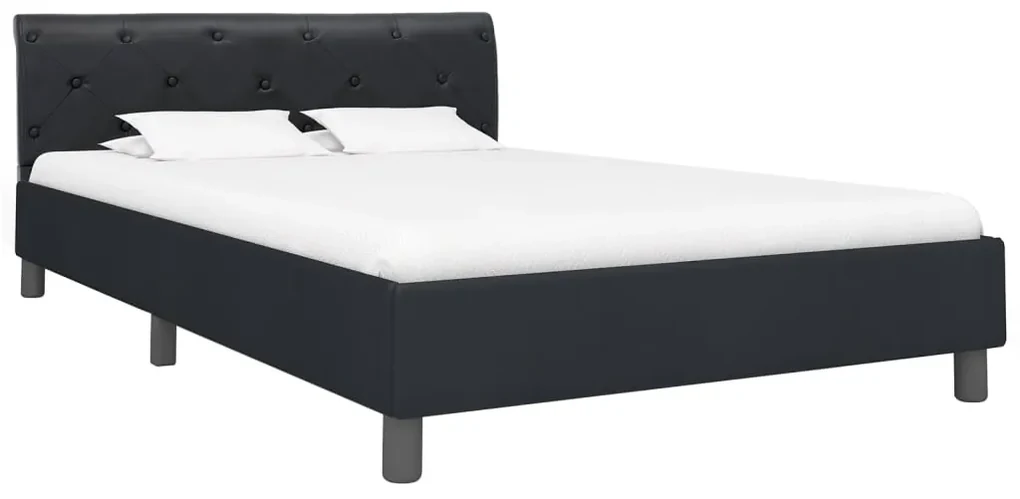 vidaXL Bedframe kunstleer zwart 140x200 cm