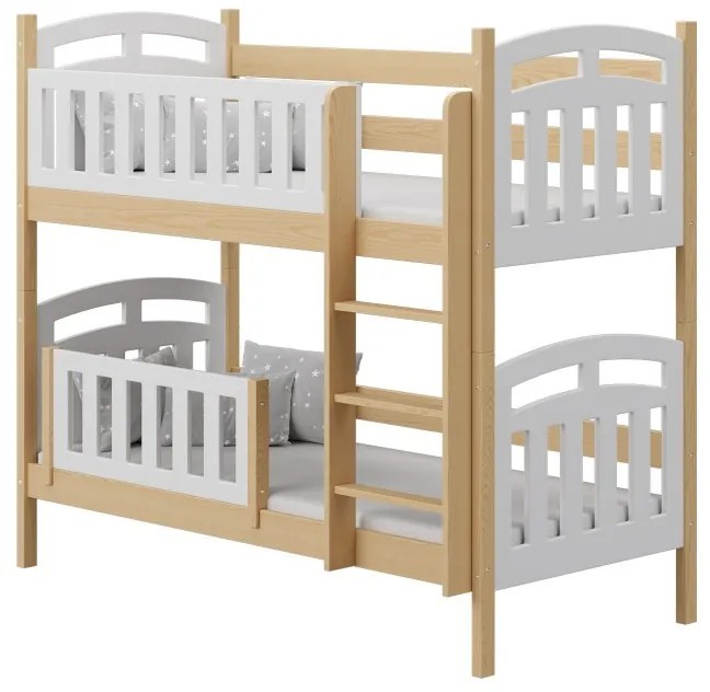 Kinderen Wit - Roze Stapelbed van massief hout - Niko For Kids Kinderen Junior 5059914048962 Children's Beds Home, 160x80, Grote enkele, 11 cm schuim/