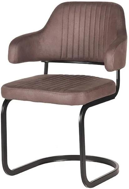 LABEL 51 | Eetkamerstoel Otta breedte 60 cm x hoogte 85 cm x diepte 56 cm grijs eetkamerstoelen microfiber meubels stoelen & fauteuils