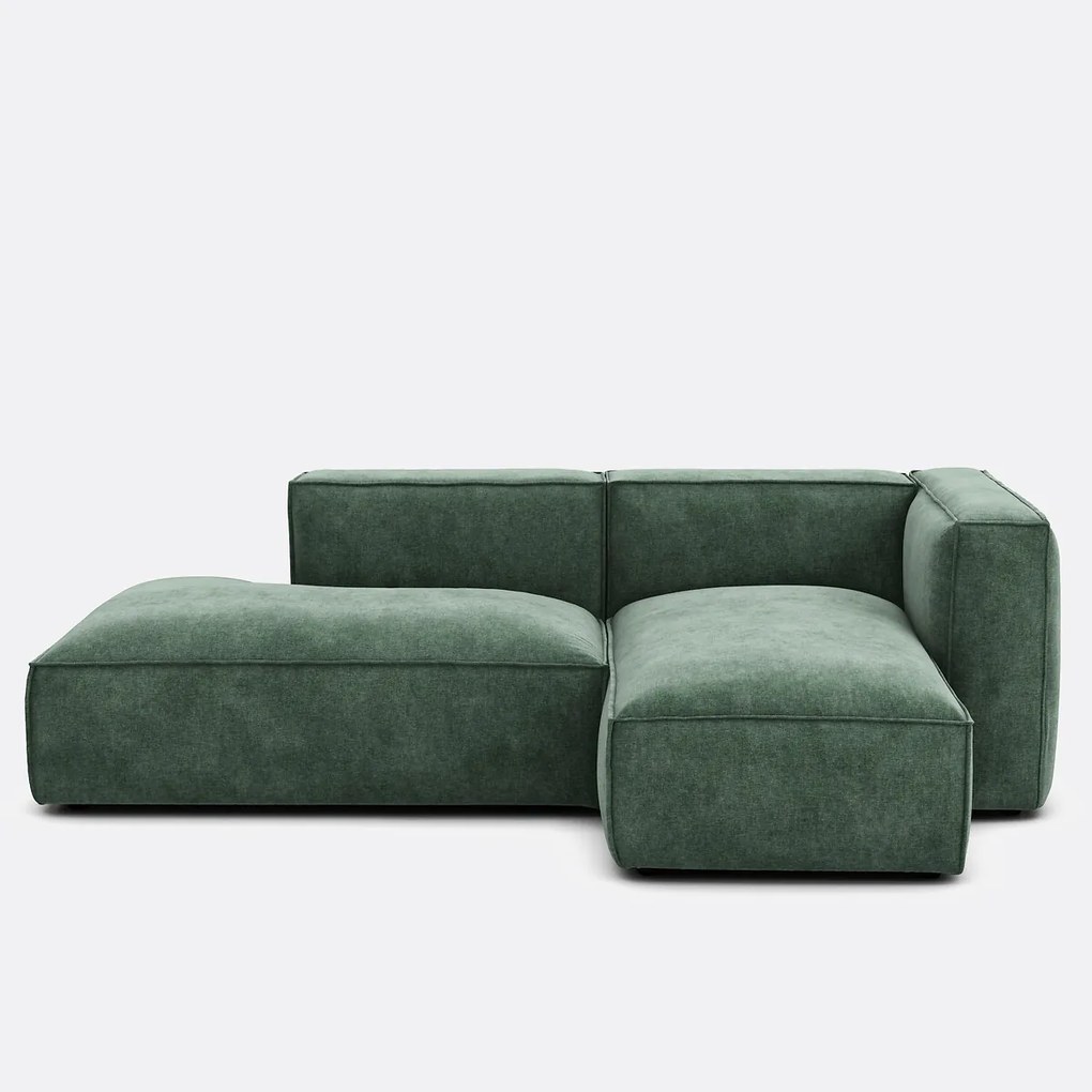 Loungebank links, textuurfluweel, Seven