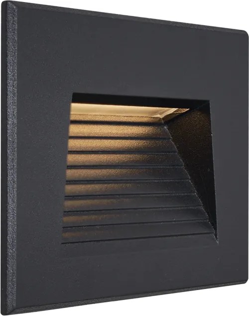 Set van 6 moderne inbouw wandlampen zwart 11,5cm incl. LED IP65 - Trem