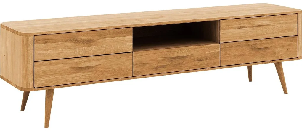 Goossens Tv Meubel Bjarte, 5 laden 1 open vak 180 cm breed