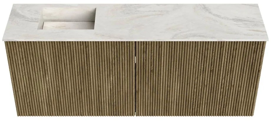 Mondiaz Joya DLux 100cm toiletmeubel dusk met wastafel faye links zonder kraangat ostra