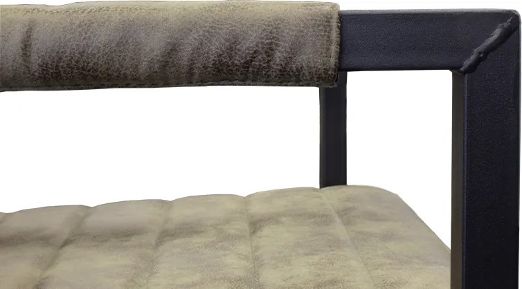 Eetkamerstoel - Apollo II - stof Cowboy retro lederlook olijf groen