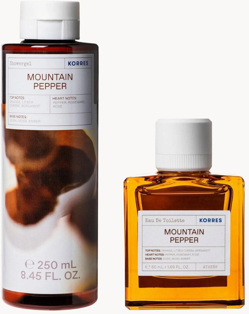 Mannenparfumset Mountain Pepper (houterig, fougère), 2-delig