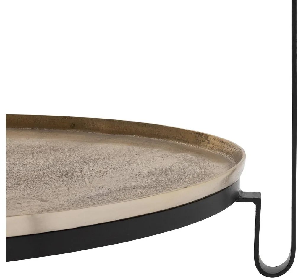 Goossens Salontafel Mauro ovaal, aluminium goud, elegant chic, 96 x 45 x 58 cm