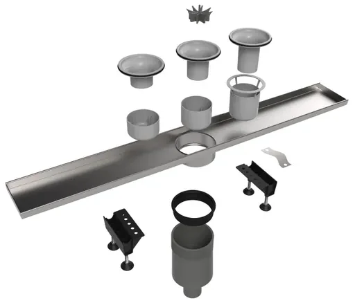 Easy Drain Multi 50 inbouwdeel los 9.8x70cm met 30/35/50cm waterslot edmi700-o