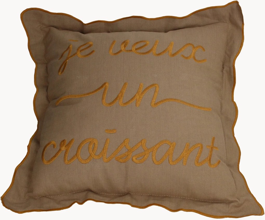 Katoenen kussen Croissant