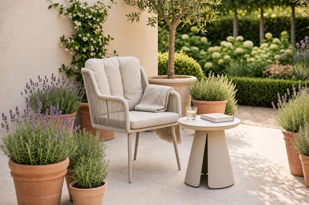 Tuinset 6 personen 220 cm Rope Zand/Beige Lifestyle Garden Furniture Tivoli/Tavano