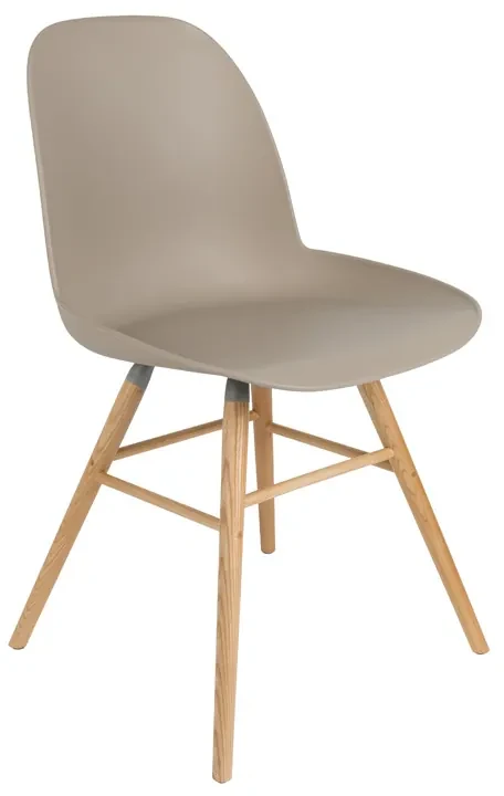 Zuiver Albert Kuip Kuipstoel Met Houten Poten Taupe