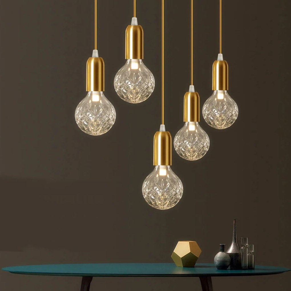 Plafondlamp Hangend Enkel Retro Goud APP649-1CP