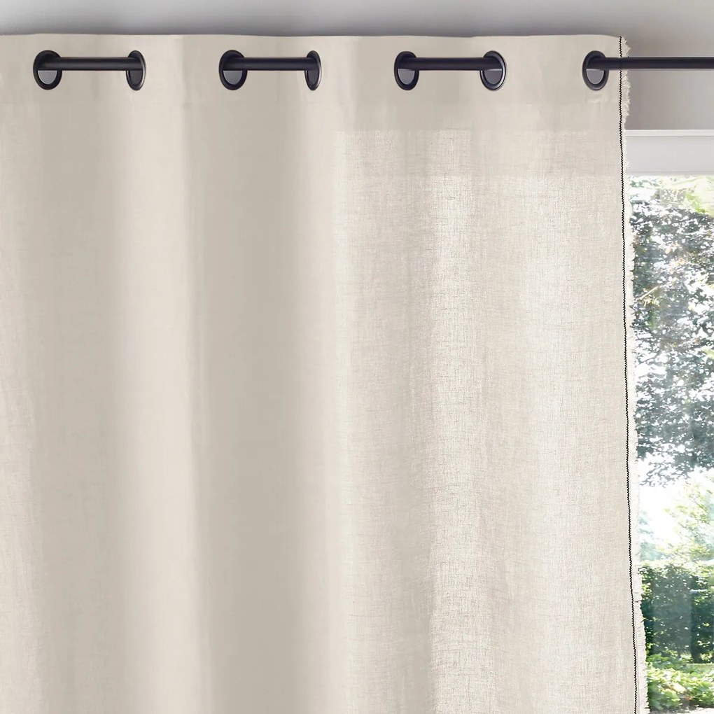 Gordijn met oogjes katoen/linnen, Menorca