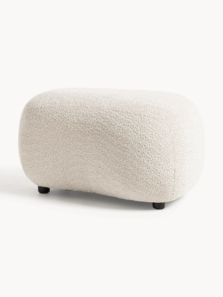 Voetenbank Alba van teddy-bouclé