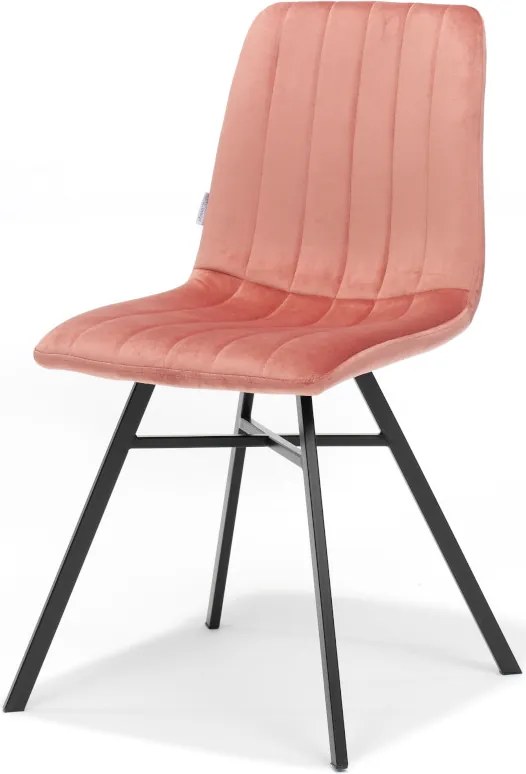 Eetkamerstoel - Dex - stof Velours roze