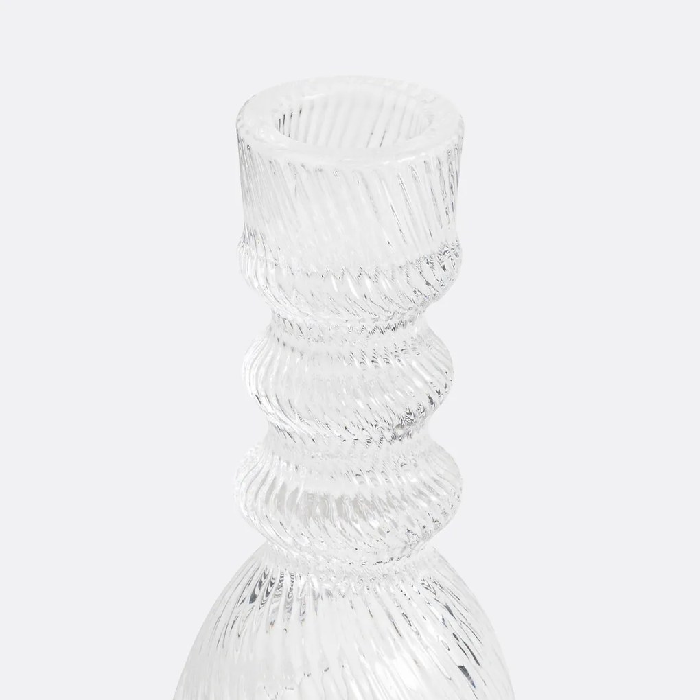 Kandelaar in glas H11 cm, Carsa