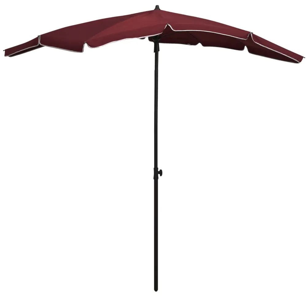 vidaXL Parasol met paal 200x130 cm bordeauxrood