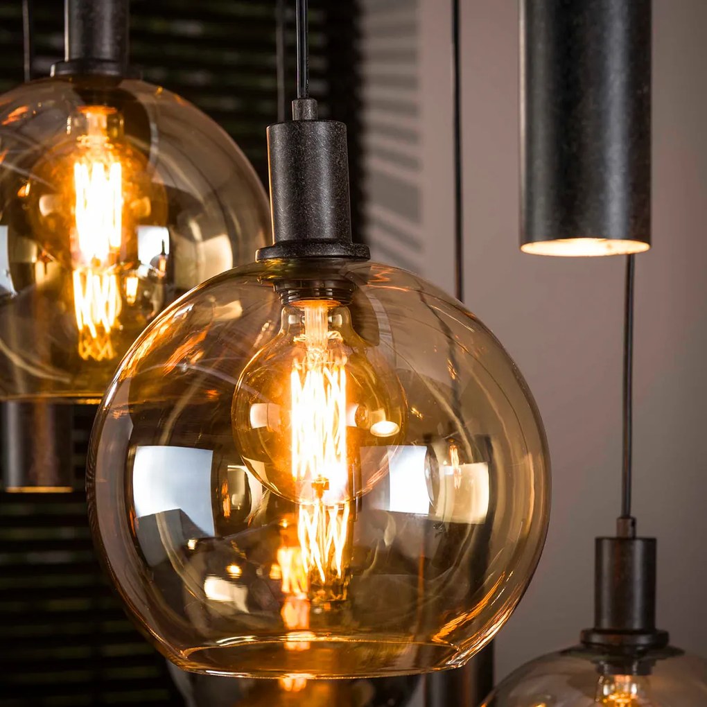 Hanglamp Met Bolvormige Glazen