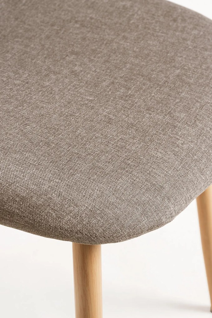 Set 4 Teok Stoffen Stoelen