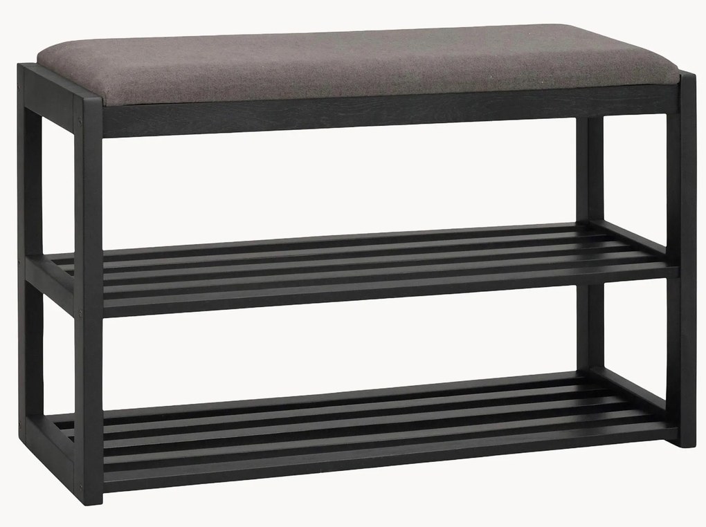 Eikenhouten bank Confetti met schoenenrek