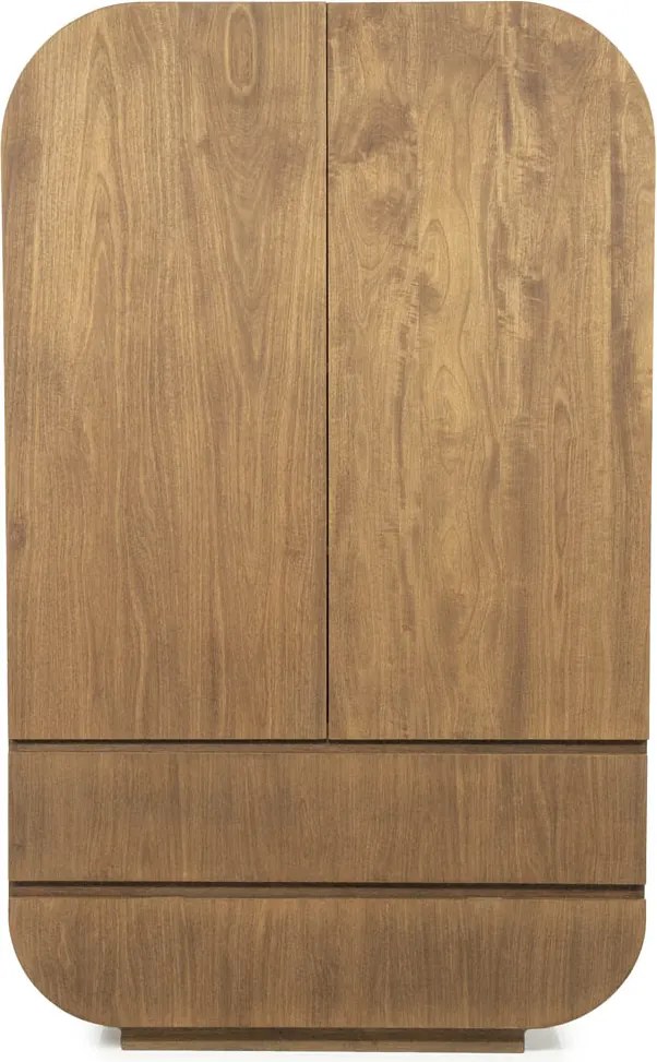 Grote Kast Hout Met Ronde Hoeken - 110x40x180cm.