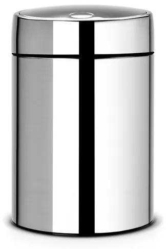 Brabantia wandafvalemmer 5 liter slide bin de Luxe met kunststof binnenemmer brilliant steel 477560
