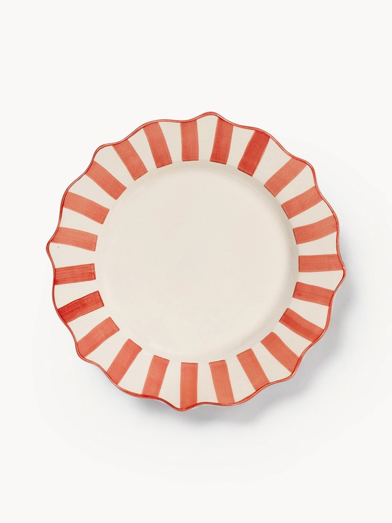 Handbeschilderde dinerborden Scalloped