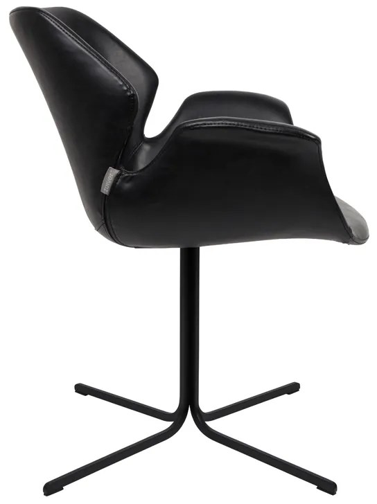 Zuiver Nikki Design Stoel Zwart Kunstleer