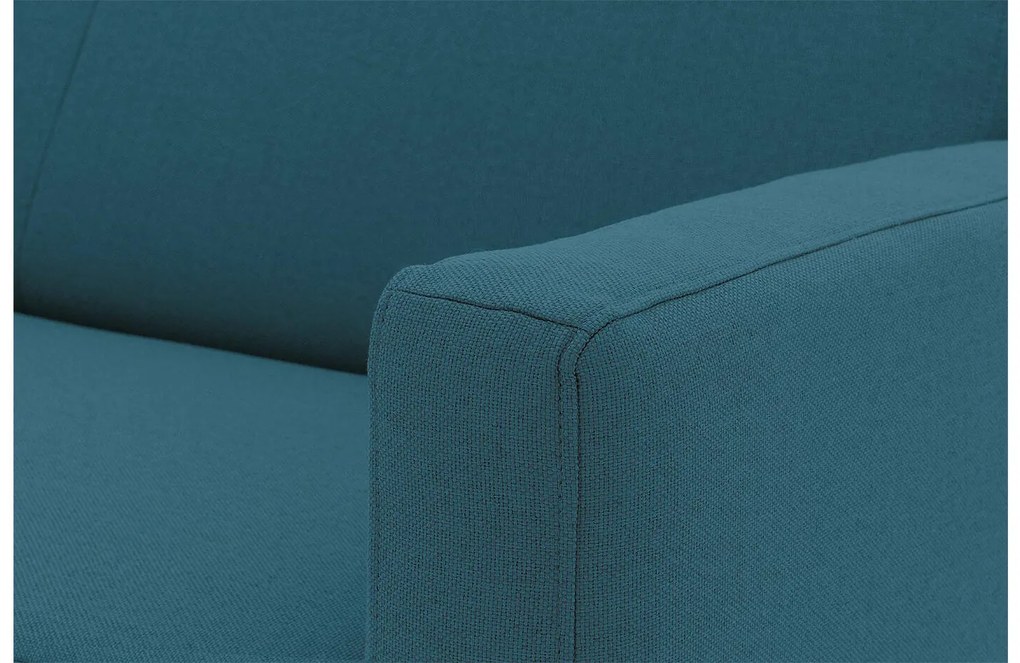 Goossens Key West blauw, stof, 3-zits, modern design met ligelement links