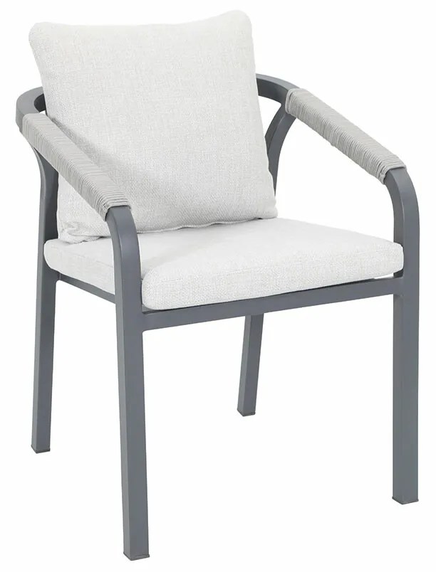 Garden Impressions Tarera tuinset 6-delig taupe - Tulli tuintafel Ø148x75 cm - light teak vironwood