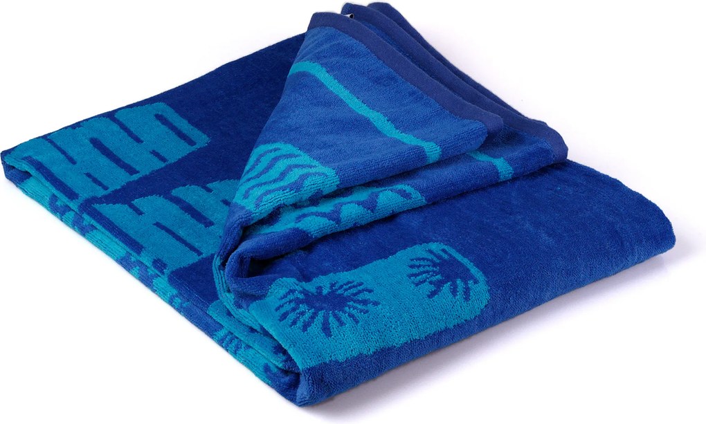 Strandlaken Velour– 100% katoen – 90×160 – summer blue