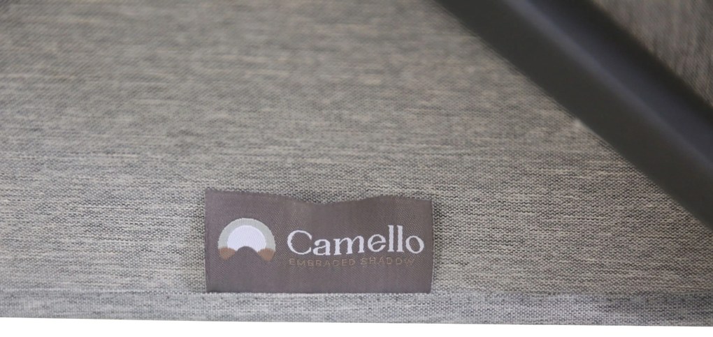 Zweefparasol 3x3.5m S2 Excellent (incl. voet + hoes) Grijs-antraciet Camello Luna