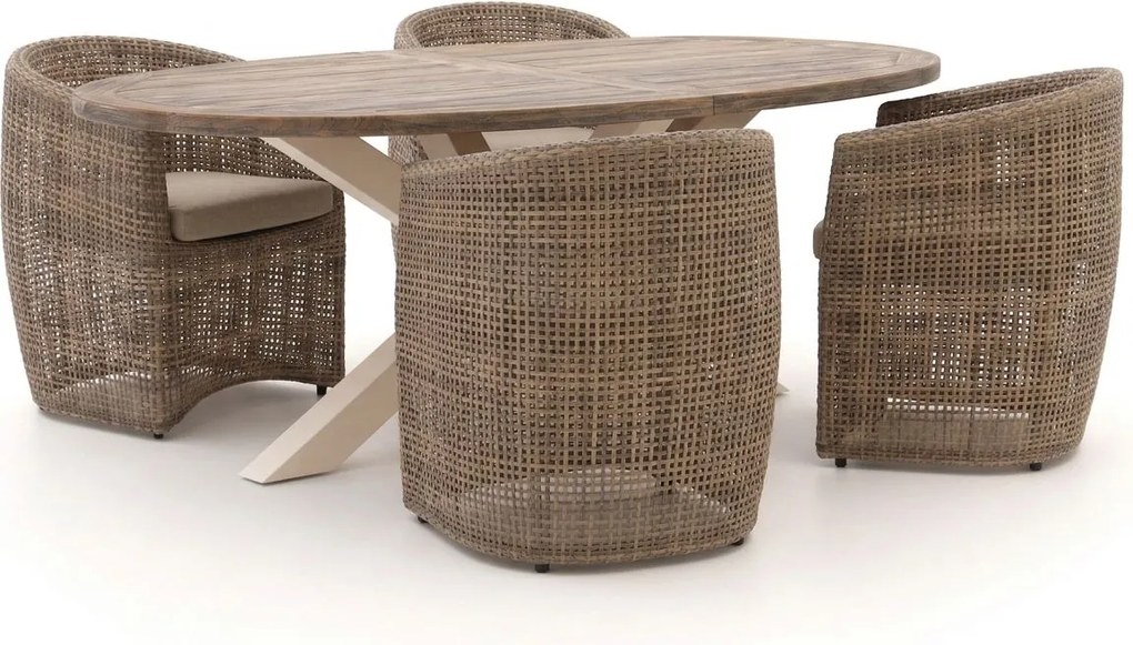 + 10% kassakorting | Diningset Intenso  | 4 personen | Tuinset teakhout | 5-delig | Kees Smit Tuinmeubelen