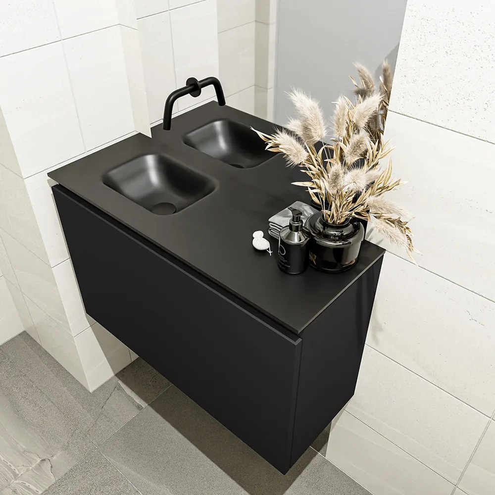 Mondiaz Olan 80cm toiletmeubel urban met wastafel urban links geen kraangat