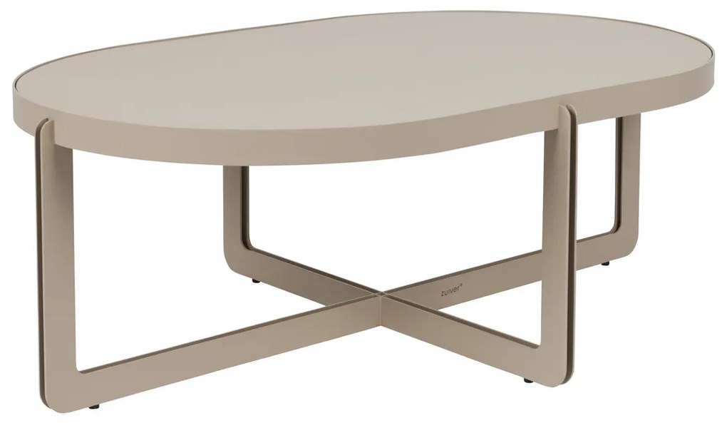 Zuiver Centre Oval Beige Ovale Design Salontafel Beige - 102 X 68cm.