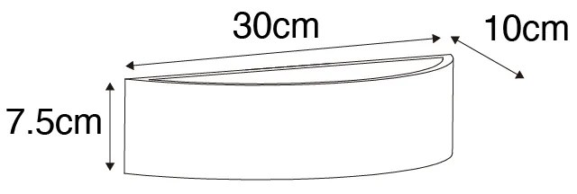 Landelijke wandlamp gips wit - Aurel Novo